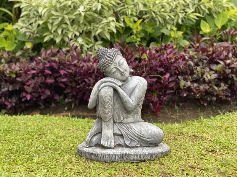 Product image 9 of the product “Vivit - Buddha relax - right knee is up, 45 cm H | cast stone ”